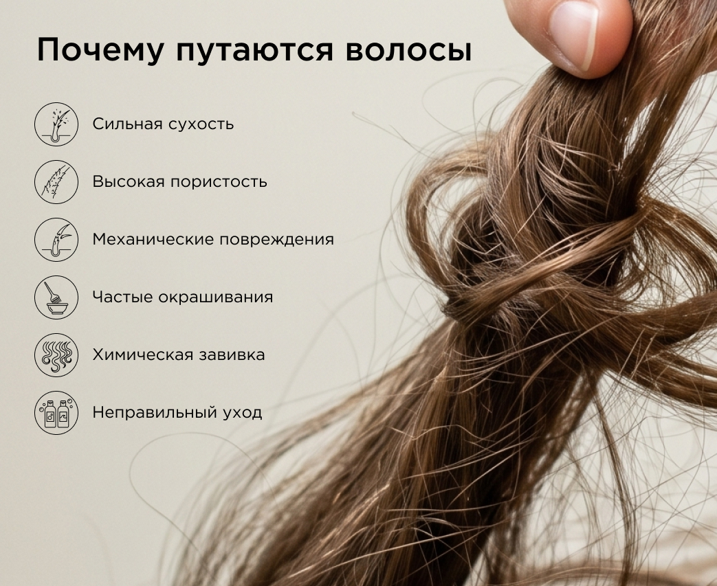Почему путаются волосы