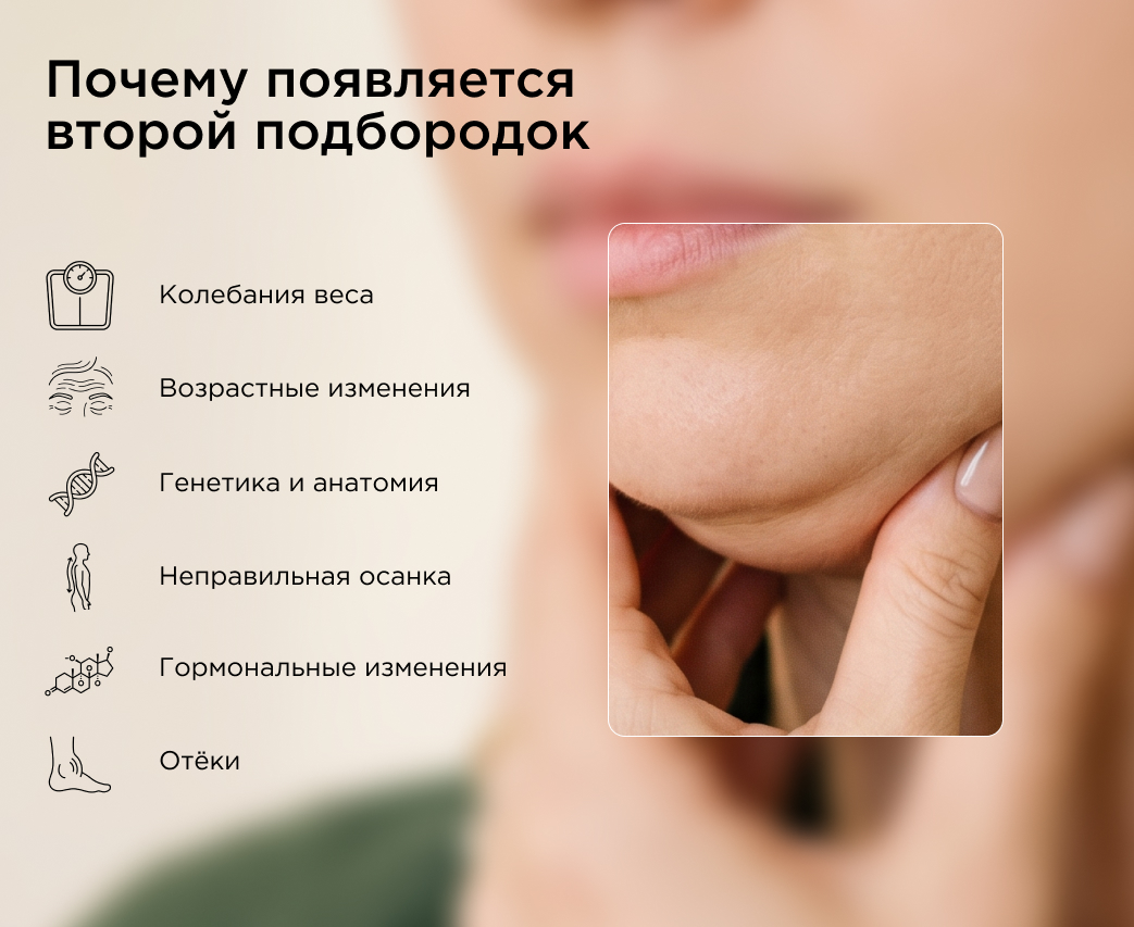 Почему появляется второй подбородок