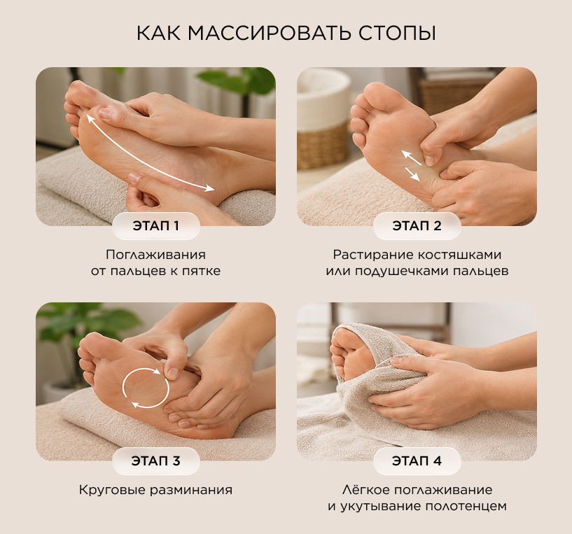 Как массировать стопы
