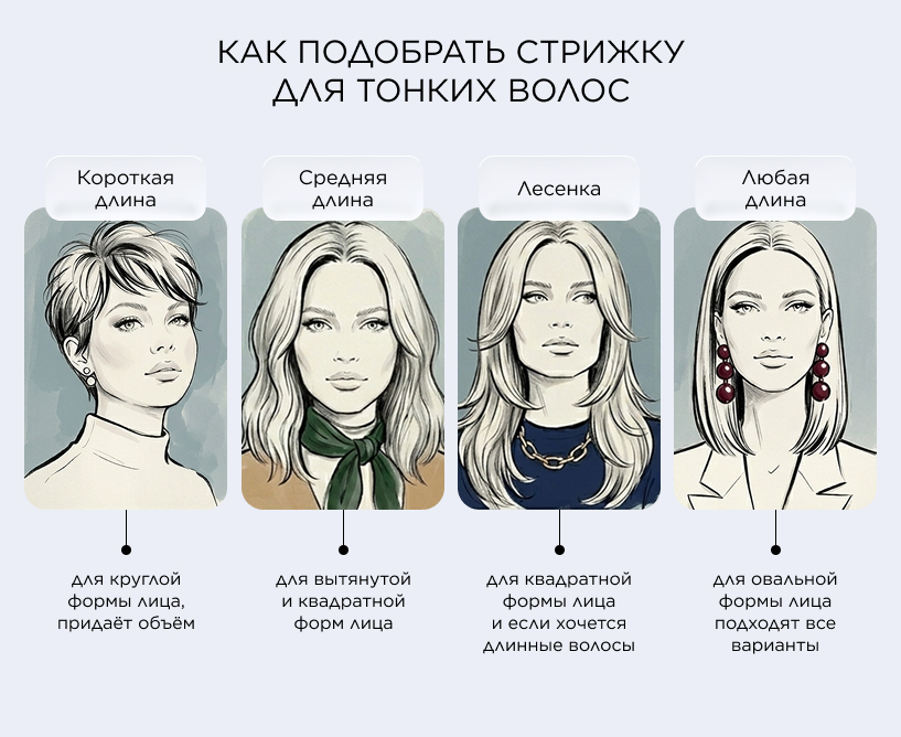 Как подобрать стрижку для тонких волос