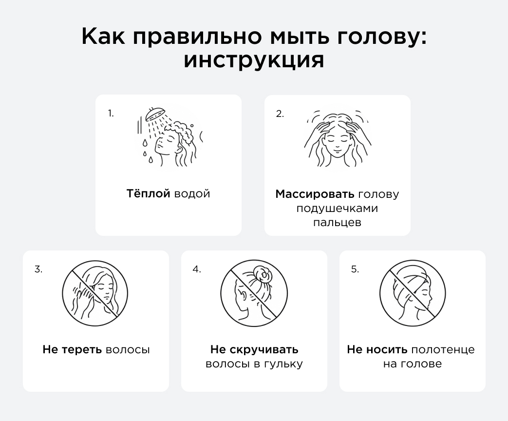 Как правильно мыть голову_ инструкция