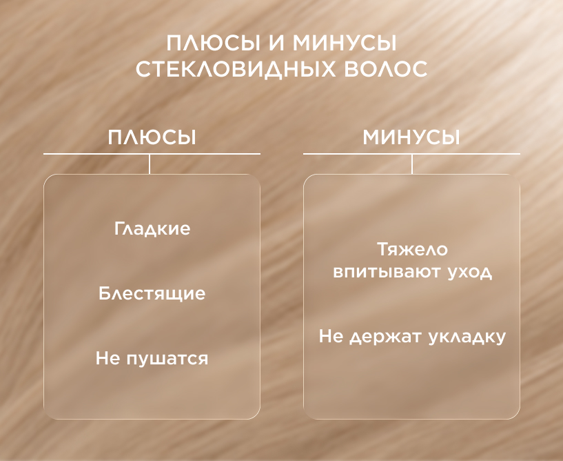 Плюсы и минусы стекловидных волос