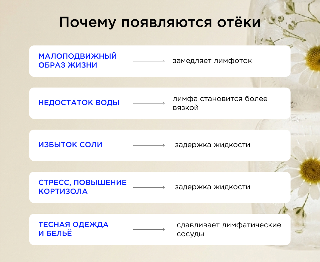 Почему появляются отёки