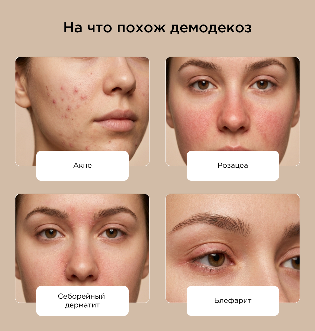 На что похож демодекоз