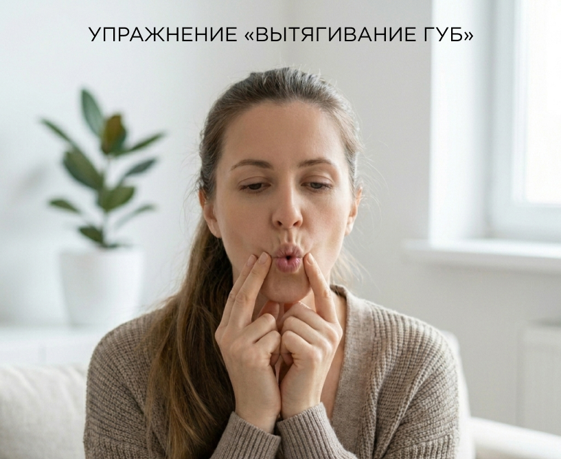 Упражнение «Вытягивание губ»