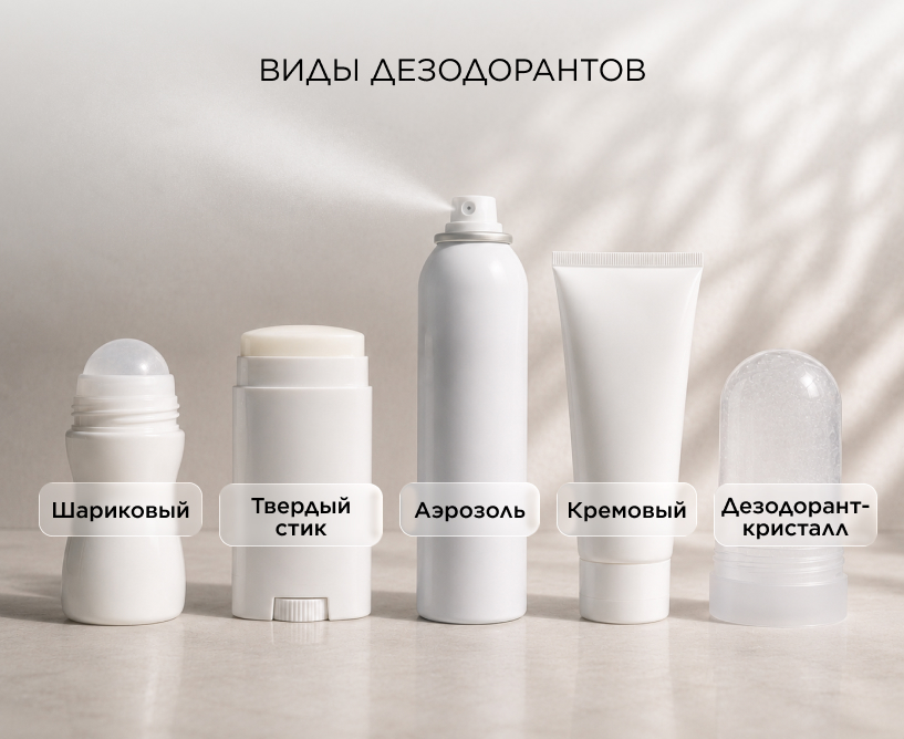 Виды дезодорантов