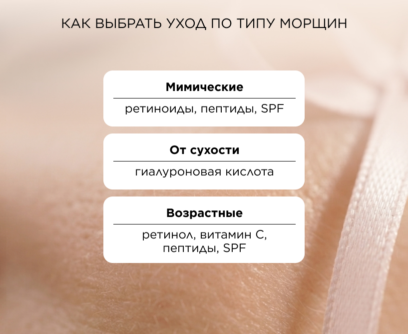 Как выбрать уход по типу морщин
