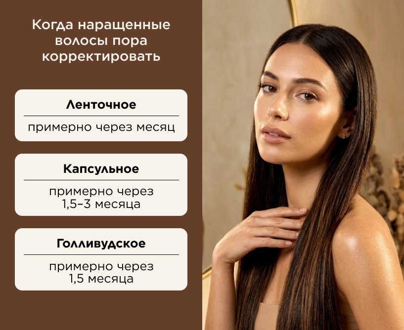  Когда наращенные волосы пора корректировать