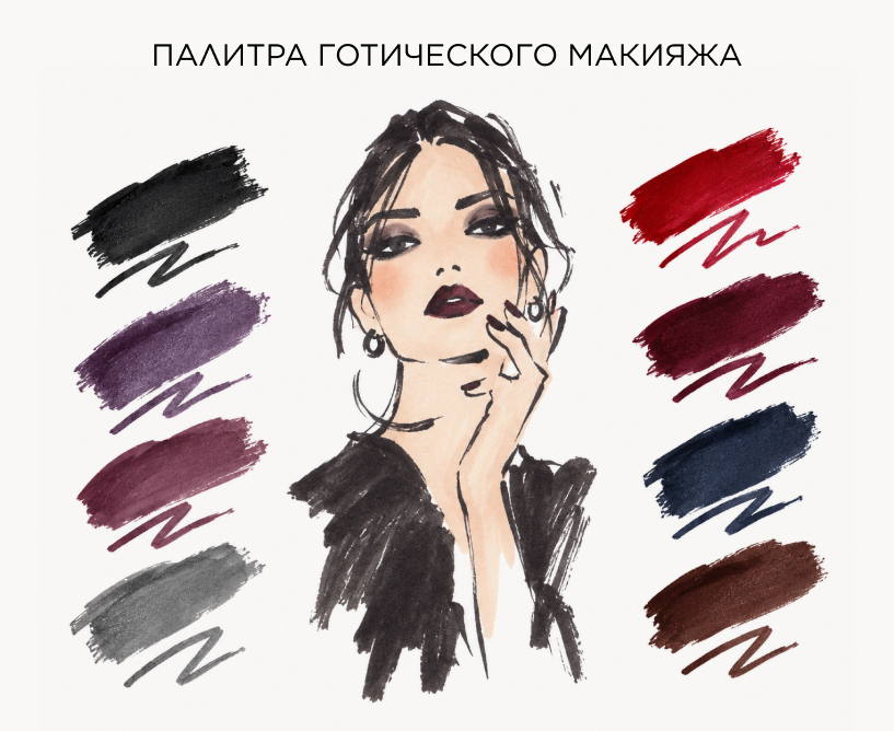 Что лежит в основе готического макияжа