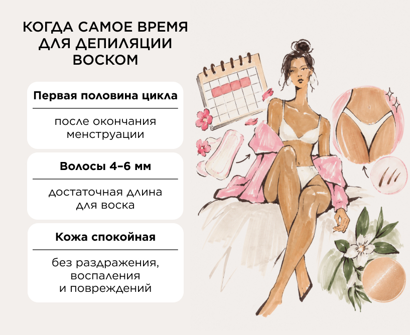 Когда самое время для депиляции воском