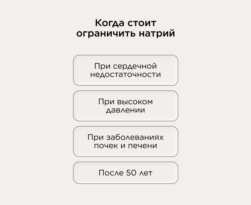 Когда стоит ограничить натрий