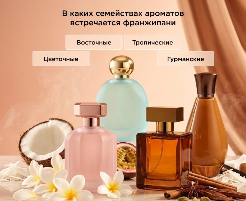 В каких семействах ароматов встречается франжипани