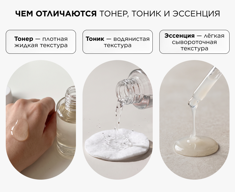 Тонер, тоник и эссенция — в чём разница