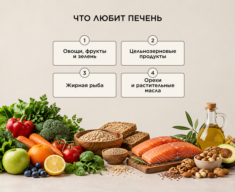 Продукты для печени