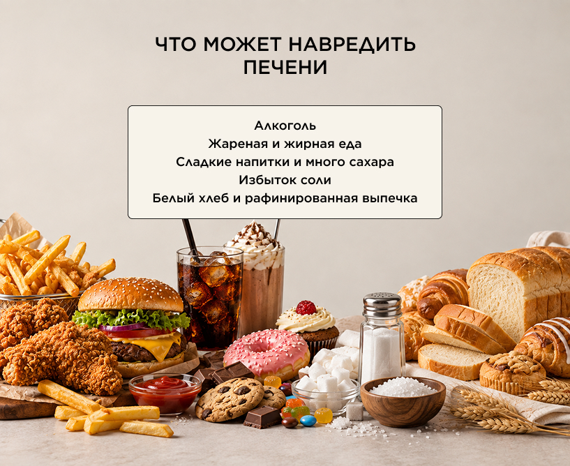 Продукты, которые могут навредить печени