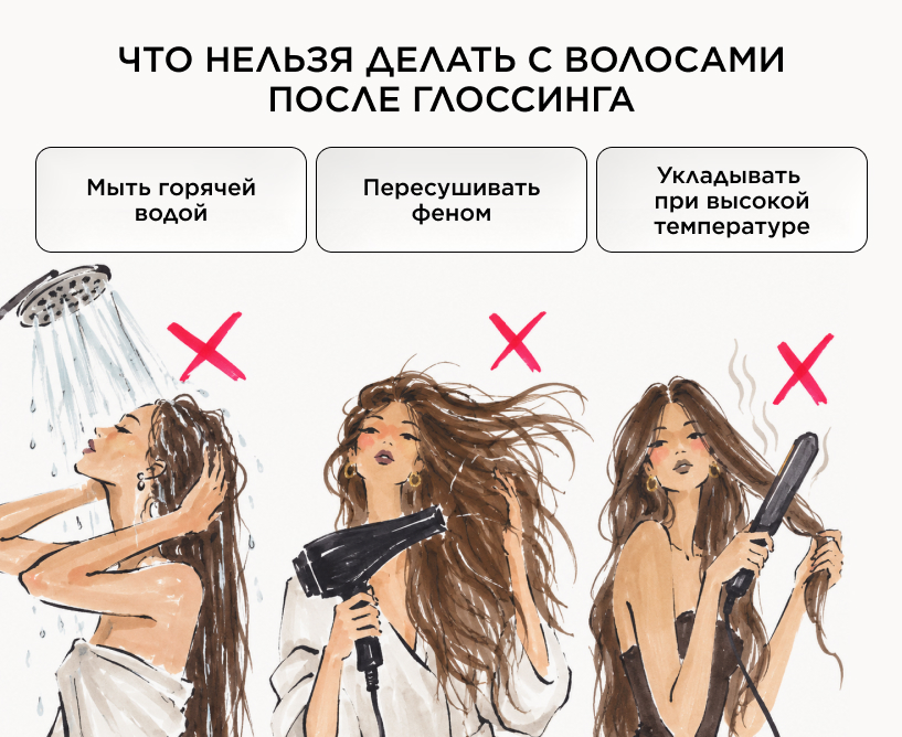 Как ухаживать за волосами после глоссинга дома