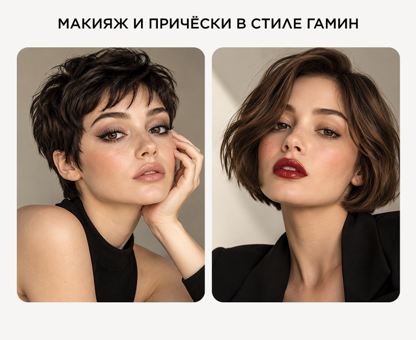 Что идёт типажу гамин в макияже и причёсках