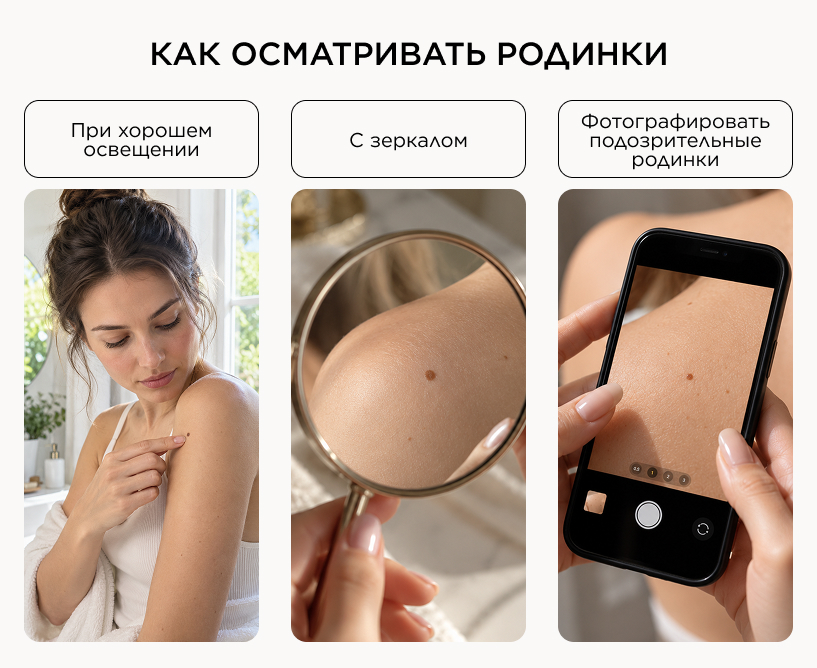 Как правильно осматривать родинки на теле самостоятельно