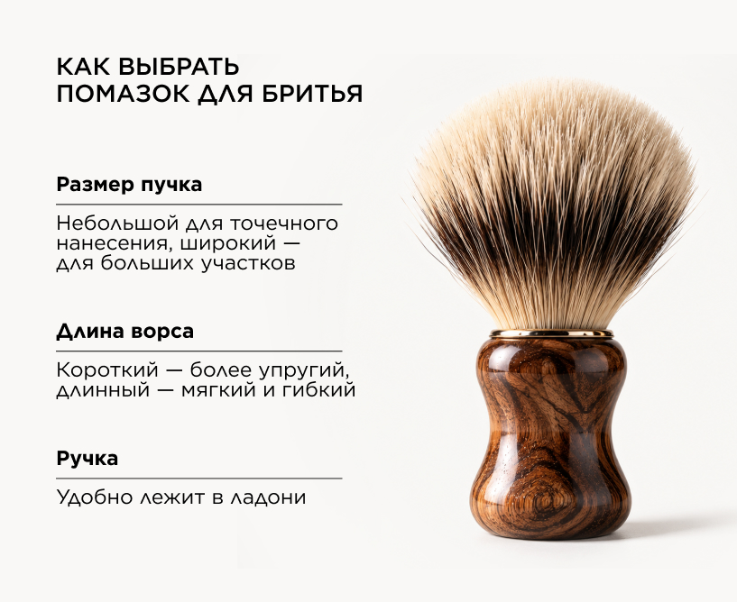 Как выбрать размер пучка, длину ворса и ручку