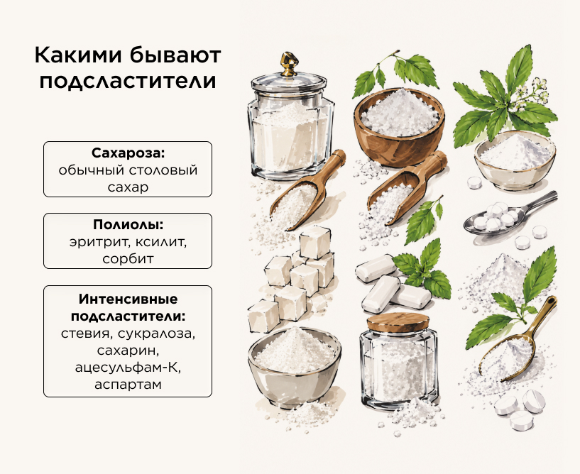 Какими бывают подсластители