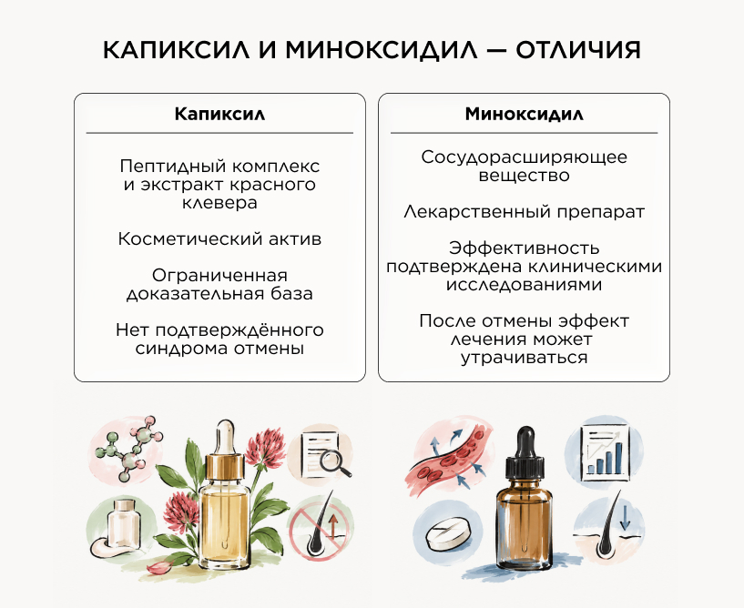 Чем капиксил отличается от миноксидила