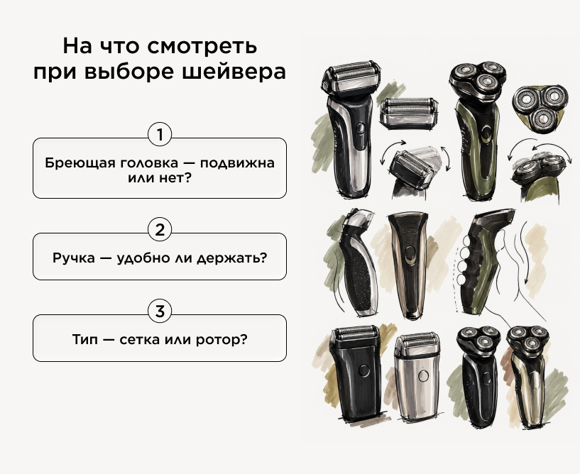 На что смотреть при выборе шейвера