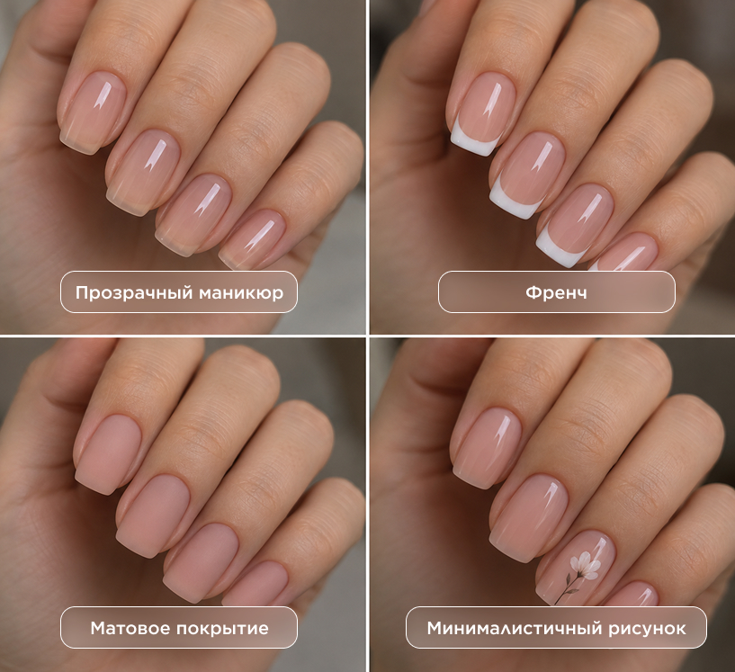 Ногти после комбинированного маникюра