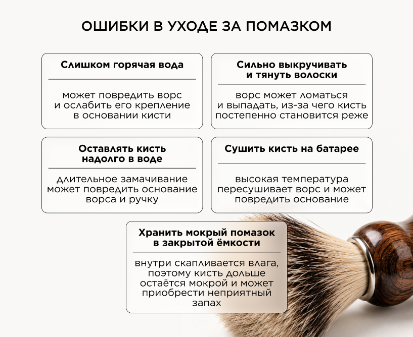 Как ухаживать за помазком и правильно его сушить