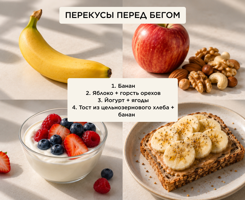 Что и как есть до и после пробежки