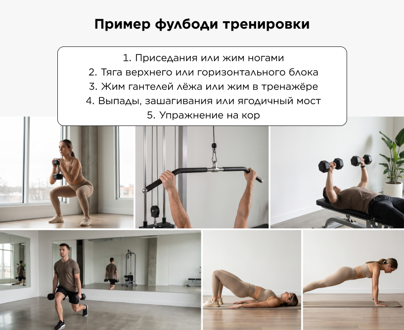 Пример фулбоди тренировки