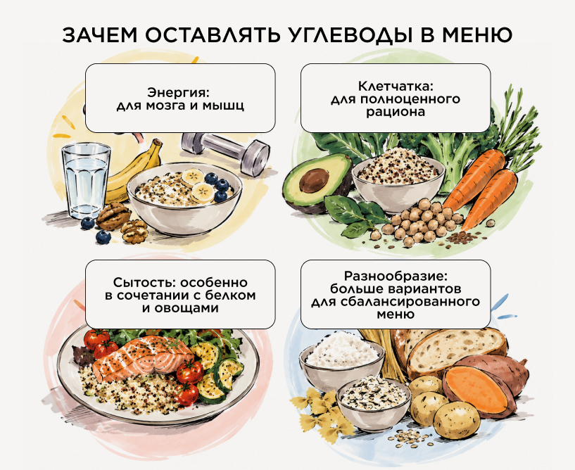 Польза медленных углеводов