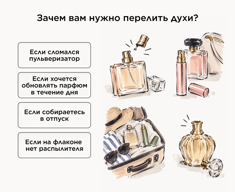 Зачем переливать парфюм в другой флакон
